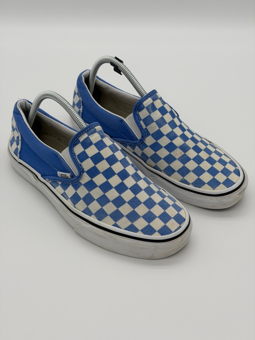 Vans Classic Slip-On Checkered Blue White Men’s 9.5 Women’s 11 Skater Emo Indie